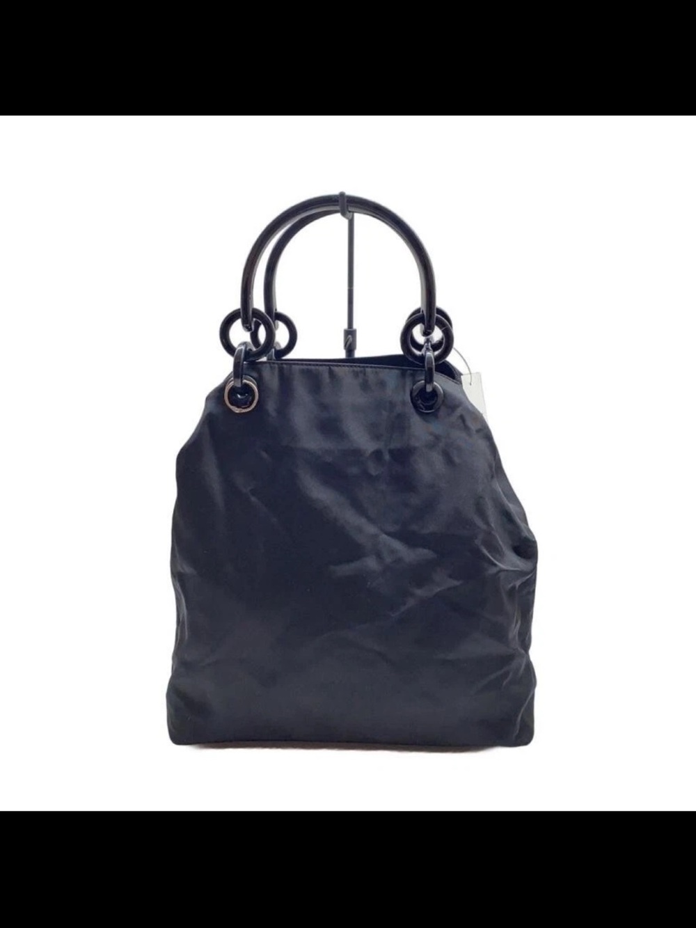 Prada Black Leather Top-Handle Tote